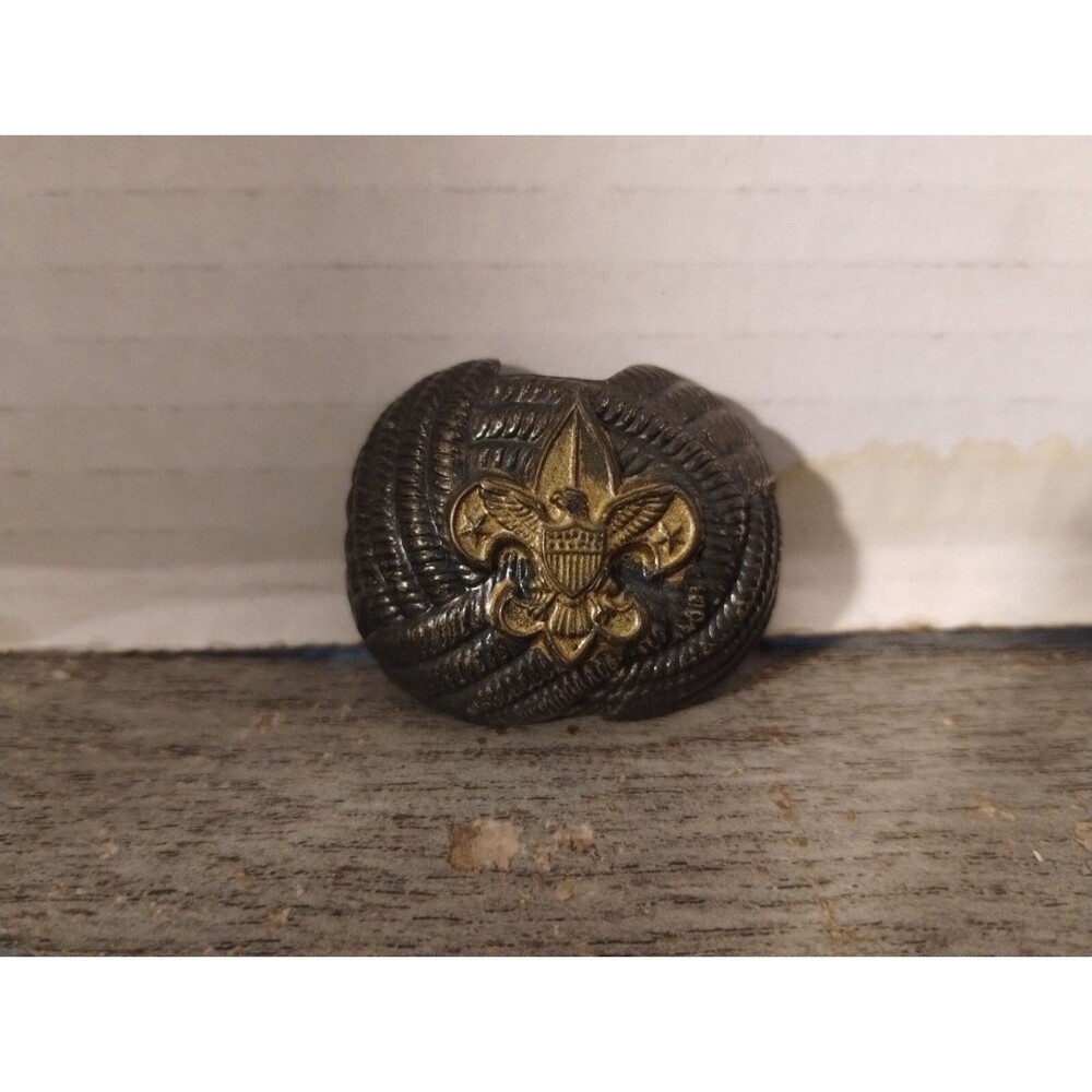 Boy Scout BSA Neckerchief Slide Scarf Tie Holder Embossed Metal
